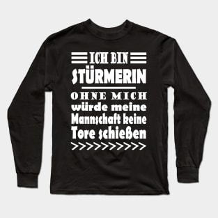 Stürmerin Fußball Spieler Tor Mädchen Sport Long Sleeve T-Shirt